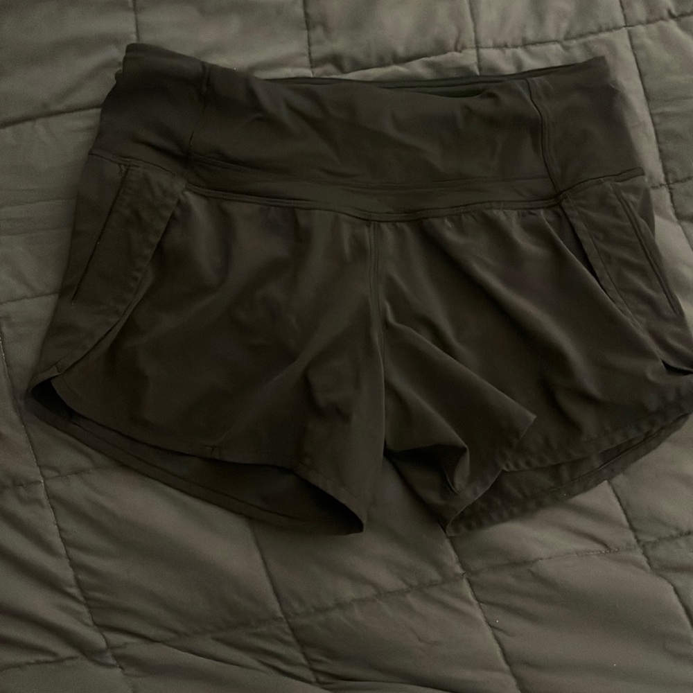 Lululemon black running shorts